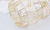 Hot Sale Gold Wedding Favor Box Europeisk Romantisk Smidesjärn Birdcage Bröllop godis Box Tenn Box för Bröllop Favoriter Sn2399