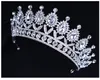 Luxury Silver Crystals Bröllopskronor Beaded Bridal Tiaras Rhinestone Head Pieces Headband Billiga Hår Tillbehör Pagant Krona