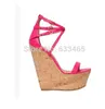 2020 new arrival fashion 14cm high heel summer pumps party dress wedge sandals for women