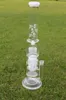 Hookahs Giant Glass bong cuatro colores nido de abeja perforado y jaula de pájaros perc tubería de agua dab rig