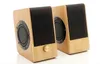 Bambú natural Hi-fi Multimedia Bass Stereo computadora Altavoz Subwoofer de bambú completo 2 0 Altavoz de madera de escritorio para PC Laptop C270Z