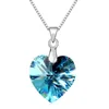 Female Heart Necklace Pendants Fashion Jewelry for Women made with Swarovski Elements 18K White Gold Plated 10492