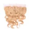 # 27 Honey Blonde Lace Frontal 13 * 4 Pre Zieszane Ciało Wave Peruwiańskie Dziewicze Human Hair 1 PC Ucho do Koronki Ucho Koronki Zamknięcie