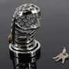 The Snake Device Metal Spikes Stainless Steel Cock Cage Belt Cock Ring BDSM Toys Bondage Sex Products For Men7691410