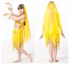 Indian Dress for Kids Children's Day Dancewear Chiffon Coins Skirt Clothes Indian Clothing Sari Indian Child Costume