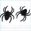 Spider Halloween Decoration makeup scary props Christmas Flocked Black Funning Joking Trick Toys gift Decoration Prop Jel Jewels Ornament