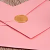 Atacado-50 pçs / set tamanho A4 170 * 120mm pérola rosa papel comum presente janela envelopes / convite de casamento / sobres kraft / papel / Mu 2228