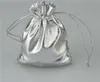 Or Argent Cordon Organza Sacs Bijoux Organisateur Pochette Satin De Noël Faveur De Mariage Emballage Cadeau 7x9 cm 100 pcs lot4530887