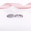 قلوب أصيلة من Pandoare Hoop Carring 925 Sterling Silve Women Compring مجوهرات على الطراز الأوروبي المتوافق 296317CZ حلق