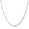 100 pz 925 catene in argento sterling massiccio 2mm collana da donna figaro link 16 30236L