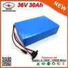 Hoogwaardige 1000W elektrische fietsbatterij 36V lithium li ion batterij in 30A BMS SAMSUNG 3.7V 18650 celpakket met oplader