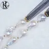 long natural freshwater pearl necklace Classic hollow out party wear decoration high quality 14-18mm baroque pearl jewelry long necklace