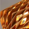 شمال أوروبا الخشب LED LIDALLANT LIGHT Honeycomb Shape Wood Ghandeliers Lamparas for Living Room Fruday Fileting Thursure