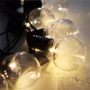 Strängar nyhet 38 datorer Clear Ball 10m LED String Festoon Lights String Sträng Julbröllop Utomhus Ljusdekor Patioljus