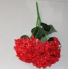 Bouquet d'hortensia artificiel artisanal, 7 têtes de 42cm de long, pour décoration de fête à domicile, de mariage, fausses fleurs de mariée en soie, gratuit sf0501