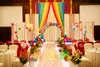 3 x 3 m di seta ghiacciata di laurea in stoffa di laurea Decorazione per bambini Battismo Battismo per bambini Decor doccia Artenza di compleanno Backdrop Cande Rainbow 246f