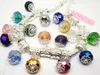 100pcs lot Mixed Style Crystal Rhinestone Resin Beads Bells Dangle Pendants fit European Bracelet & Necklace DIY Jewelry Making221O