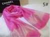 Silk Scarves Moda Okłady Panie Kobiety Wiosna Jesień Cukierki Kolor Szalik Wspaniały Szal Casual Moda Ring Akcesoria, Łatwe dopasowanie