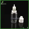 Electronic Sigarette Ejuice Flessen Lege Flessen Kind Proof Plastic Tamper Evident Fles 5 ml 10ml 15ml 20ml 30ml 50ml Pet Dropper Fles