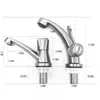 SUS 304 Stainless Steel Single Hole Cold Water Basin Sink Faucet Taps