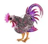 Pins broszki całe Trening Big Rooster Brooch Mix Kolor Crystal Rhinestone Animal for Women Mash