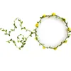 Podróży plaży Liście Rattan Kolorowe Ślub Garlands Druhna Bridal Headband Flower Crown Bohemia Head Flower Girl Fair Accessory