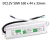 10st / lot DC 12V 10W 15W 20W 30W 36W 50W 60W 80W 100W 150W 200W LED Utomhus Vattentät transformator LED-drivrutinsströmbrytning IP67