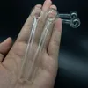 4インチパイレックスガラスオイルバーナーパイプ安い透明なガラスの水道管バブラーパイレックスオイルバーナーパイプミニガラスハンドルパイプOEM ODM