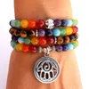 SN0105 Nouveau Design Chakra 108 Mala Wrap Bracelet ou Collier Mala Bracelet Hamsa Bracelet Yoga Bracelet Méditation Bracelet