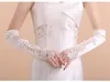 In Stock Lace Pearls White Bridal Glove Wedding Accessories 2020 New Arrival Luxury Crystal Beaded Short Wedding Gloves8510268