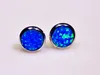 Whole & Retail Fashion Jewelry Fine Blue White Orange Brown Fire Opal Stone Silver Plated Earrings EAT002170P