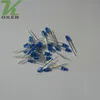 1000 Stück 3 mm blaue diffuse LED-Lichtlampe, emittierende Diode, neblige, ultrahelle Perle, Plug-in-DIY-Kit, Übungs-Weitwinkel