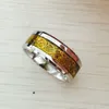 Niemals verblassender 8 mm goldener Drachen-Wolframkarbid-Silberring für Herrenschmuck, Ehering, ganz 256F