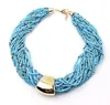 Partihandel-2016 Ny Bohemian Tassel Kort Halsband Multilayer Seed Bead Halsband Fanish Jeweiry for Woman [CN96825]