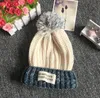 Ragazzi Ragazze Bambini Lovely Ball Knit Beanie Hat Ski Crochet Cap Winter Soft Warm Ear Muff colorato 3Y-12Y Cappelli natalizi per bambini