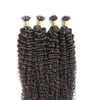 Mongolisk kinky lockigt hår 200g Human Fusion Hair Nail U Tip 100 Remy Human Hair Extensions 200S Keratin Stick Tip4962962
