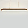 Modern led hanging pendant lights oval aluminum suspension luminaire Pendant Lamp Dining Kitchen Room High Brightness