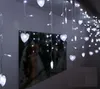 4 Mt 100 LEDs 18 p Herzen Form LED Fadenvorhang Licht Für Weihnachten Hochzeit Dekoration Kronleuchter Luminarias 220 V / 110 V