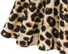 Partihandel-New Hot Sale Sexig Casual Women Dress Leopard Print Ärmlös Ruffles Vestidos Femininos Klänningar Tjej Sundress Kvinnor Kläder