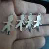 en vrac 10 pcs/Lot meilleurs articles nouveau mignon bébé garçon pendentif en acier inoxydable ton argent bijoux de mode breloques à bricoler soi-même