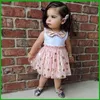 2016 ragazze principessa vestiti da festa bambino neonate pois paillettes stampa fiocco vestito estivo abbigliamento per bambini set top abiti 6967631