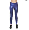 Hohe Taille Frauen Fisch Skala Crop Hosen Glänzende Dünne Meerjungfrau Leggings Stretch Gedruckt Hosen OOA3221