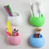 Tandenborstelhouder Cup Wall Mount Zuighaken Cups Organizer Badkamerhouder