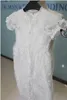 2019ファーストコミュニオンドレス本物の高品質フルレースアップリケ洗礼のガウンプリンセス子供の赤ちゃんの女の子のための服