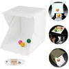 Mini LED Photo Studio opvouwbare schiettent fotografie verlichting tentkit met witte en zwarte achtergrond Draagbare fotografie doos