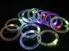 Pulsera LED iluminada intermitente Pulsera brillante Parpadeando Pulsera de cristal Fiesta Disco Halloween Regalo de Navidad Pulsera Juguetes luminosos