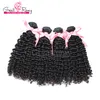 Greatremy 9a pleine cutical bouclés vague brésilienne armure de cheveux humains 4pcs / lot naturel noir profond extension de cheveux bouclés 1024 pouces