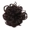 Whole1PC Bulls Hair Piece Updo Bride Bun Natural Elastic Hairpiece Wavy Messy Multificational Synthetic Curly Hair Chignon6303976