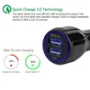 QC 3.0 12 فولت / 1.2 a 9 فولت / 1.8 a 5 فولت / 3 a المزدوجة usb شاحن سيارة سريع قوة حوض السفر محول usb شاحن الهاتف لسامسونج غالاكسي s9 زائد فون x