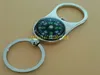 100st / lot DHL FedEx Gratis frakt Multifunktion Key Chain Metal Compass Bottle Opener Keychain Gifts Key Ring